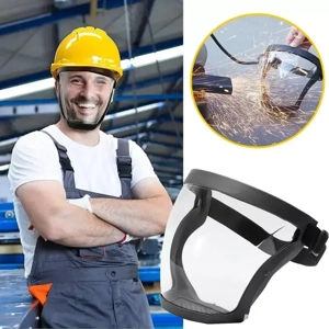 Masca de Protectie Fata cu Viziera Transparenta si Filtru praf PM2.5   Motocoasa, Stropit Pomi - imagine 3