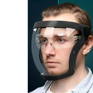 Masca de Protectie Fata cu Viziera Transparenta si Filtru praf PM2.5   Motocoasa, Stropit Pomi - imagine 4