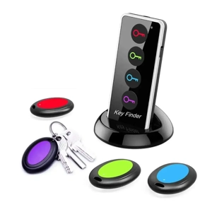 Dispozitiv Localizare Chei cu Telecomanda   Key Finder cu Alarma Sonora, 4 Brelocuri Anti-Pierdere