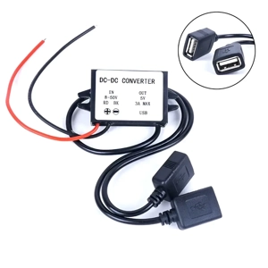 Modul Coborâtor de Tensiune 12V 24V 36V 48V la 5V 3A   Step Down Converter cu USB pentru Cameră Auto - imagine 4