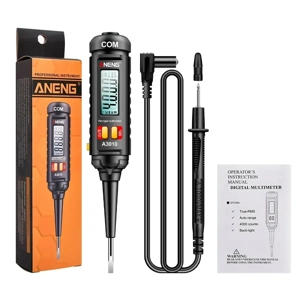Tester Digital Tensiune 12V 24V 220V   Creion Multimetru Automat cu Afisaj Profesional si NCV