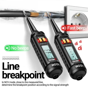 Tester Digital Tensiune 12V 24V 220V   Creion Multimetru Automat cu Afisaj Profesional si NCV - imagine 4