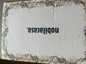 Set nobila cassa bol , cana , farfurie plata cu specific de iiarna ,