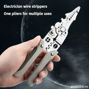 Cleste Electrician Multifunctional pentru Cabluri Electrice   Taiere, Dezizolare, Decojire si Sertiz - imagine 3