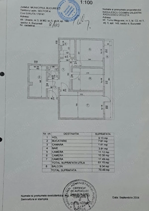 Vând apartament 3 camere - imagine 2
