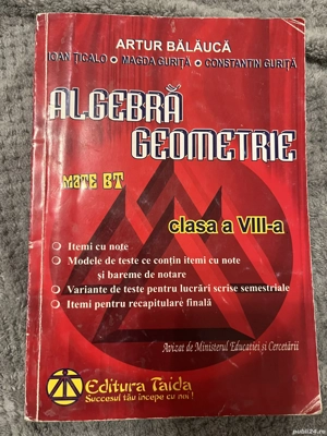 Algebră, geometrie, clasa a VIII-a - Artur Bălăucă, Ioan Ticalo, Magda Gurita, Constantin Gurita