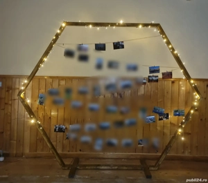 Arcadă de lemn hexagonală 