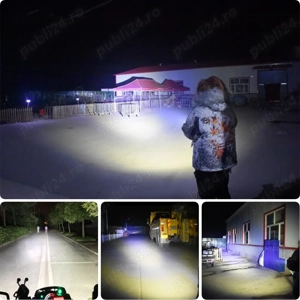 LAMPA FAR proiector LED MOTO motocicleta BICICLETA trotineta electrica ATV 12V 24V 36V 48V 52V 60V - imagine 9