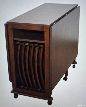 Masa extensibila wenge (6 - 8 locuri) cu 4 scaune + cadou masa mijloc