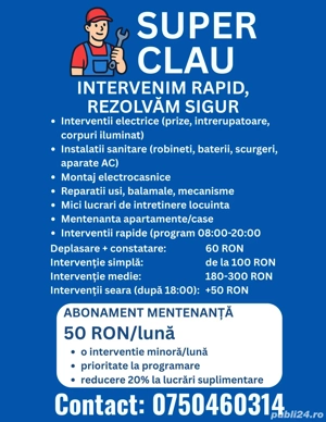 Intervenții rapide la domiciliu 
