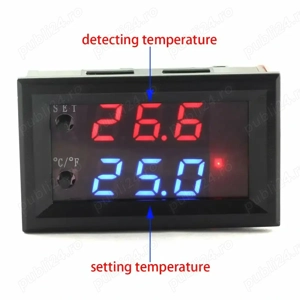 TERMOSTAT electronic DIGITAL CONTROLER temperatura CU SONDA releu 12V incubator oua clocitoare - imagine 4