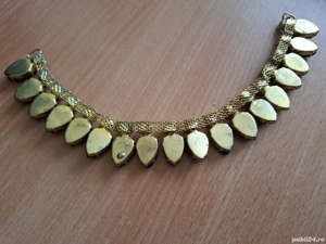 Colier salba bijuterie old vintage deosebit black 36 pietre - imagine 4