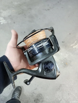 Mulineta Energoteam Specialist Catfish 8000, echipata cu fir Koos Monster Braid