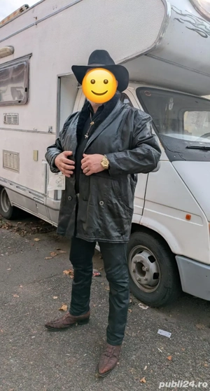 HAINA "canadiana" din piele naturală cu interior îmblănit. Nouă cu etichetă. - imagine 4