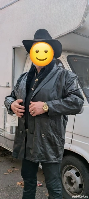 HAINA "canadiana" din piele naturală cu interior îmblănit. Nouă cu etichetă. - imagine 5