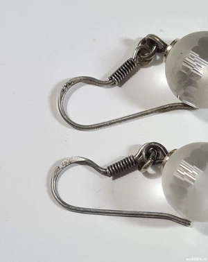 Cercei argint cu cristal de stâncă - imagine 3