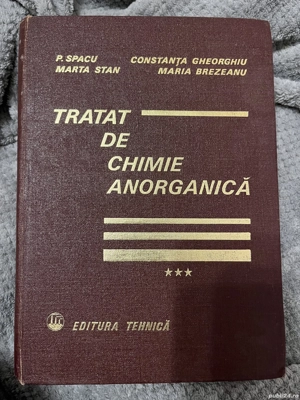 Tratat de chimie anorganică - Petru Spacu, Marta Stan, Constanta Gheorghu, Maria Brezeanu