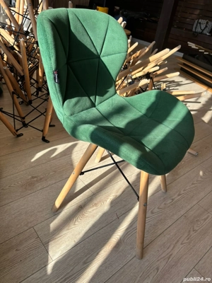 Scaun catifea verde smarald (la bucata sau la set)