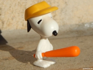 Jucarie figurina cainele Snoopy baseball Kinder 1993 - imagine 5