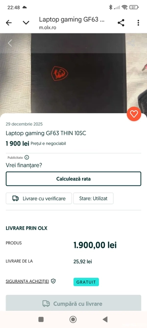 Laptop Gaming THIN 10SC,8GB RAM - imagine 7