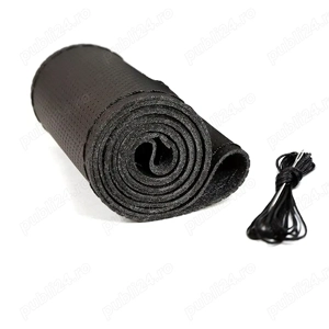 Husa volan piele naturala de vitel perforata cu ac si ata snur premium - imagine 5