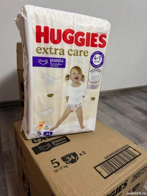 4 baxuri de pampersi huggies numărul 5 