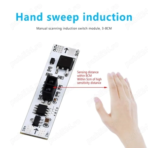 Intrerupator Touchless cu Senzor Miscare si Functie Dimmer   12V 24V LED - imagine 3