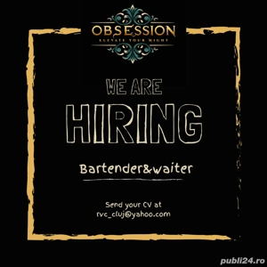 Obsession Social Bar&Lounge ANGAJEAZA OSPATAR