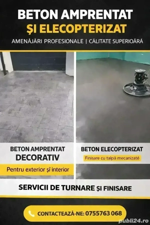 Beton amprentat  si elecopterizat