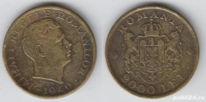Moneda 2000 lei din anul 1946 cu Mihai I regele românilor