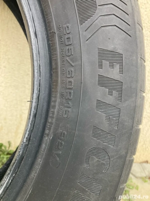 Vand 4 cauciucuri vara  Goodyear  205/60R16 92V de  viteza , consum redus combustibil, rulate 950 km - imagine 2