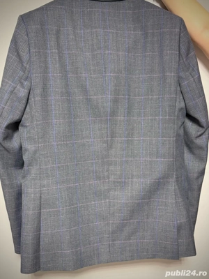 Sacou gri în carouri   stil premium, stare foarte bună - imagine 4