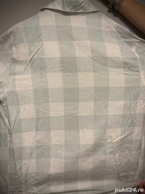 Cămașă mână scurtă în carouri   lejeră, de vară - imagine 2