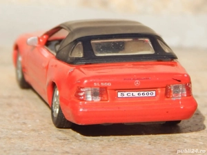 Macheta Mercedes-Benz SL-600 Roadster 1995 Hongwell sc 1:72 uzata - imagine 2