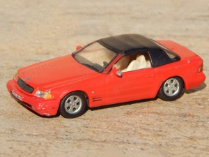 Macheta Mercedes-Benz SL-600 Roadster 1995 Hongwell sc 1:72 uzata - imagine 5