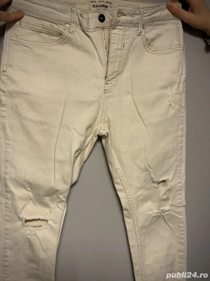 Blugi Pull&Bear carrot fit   culoare deosebită - imagine 4