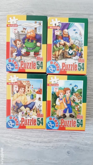 4 Puzzle D-Toys Mini Puzzle, 54 piese, Povestile copilariei