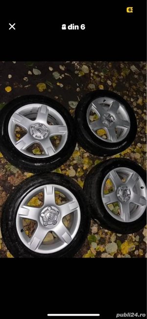 jante audi wv golf skoda 5x112 r17 anvelope iarna  - imagine 4