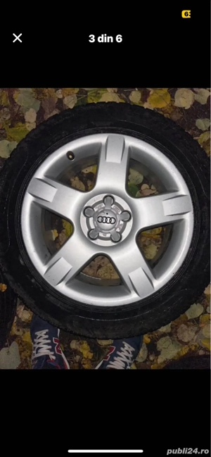 jante audi wv golf skoda 5x112 r17 anvelope iarna  - imagine 5