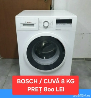 Bosch    capacitate cuvă 8 kg. import Germania.  impecabilă. 