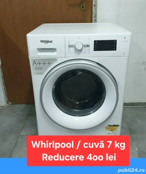 Whirlpool    capacitate cuvă 7 kg.
