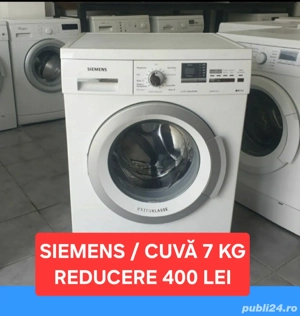 Siemens    capacitate cuvă 7 kg.