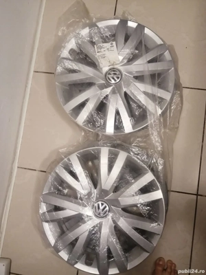 Capace jante NOI pentru roti tabla originale R16 VW VOLKSWAGEN OE 5H0601147C GOLF 7 GOLF 8 - imagine 3