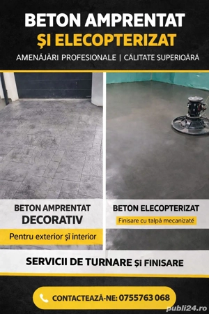Executam Beton amprentat si elecopterizat 