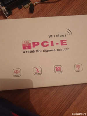 Vând Placă de rețea Wi-Fi 6E PCIe AX5400 
