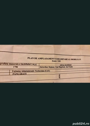 Vând teren intravilan in Stejaru, Pangarati, Neamt - 1706 mp - imagine 2