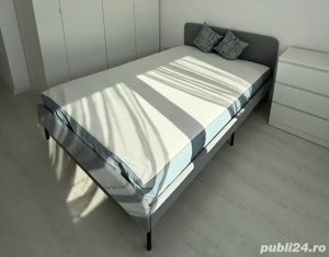 vand pat tapitat gri 140 200 cm