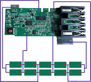 Milwaukee BMS PCB Protectie baterii M18 18V 18650 21700 - imagine 3