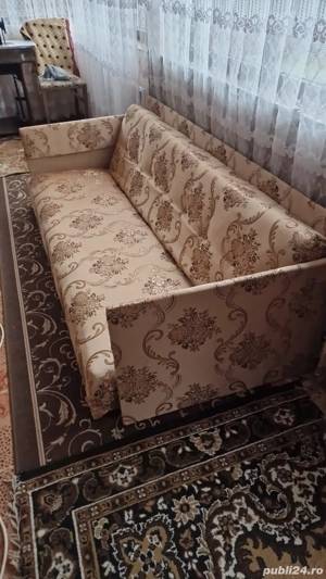 Canapea extensibila tapițată  - imagine 3