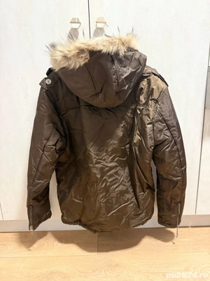 Geaca iarna barbati maro L, cu multe buzunare
